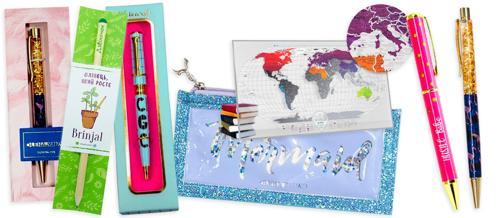 шариковые ручки скретч карта