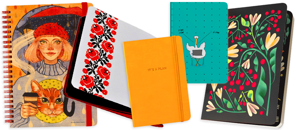 пять блокнотов