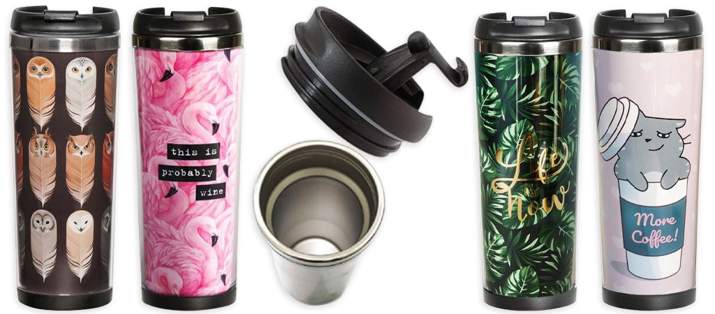 четыре термокружки