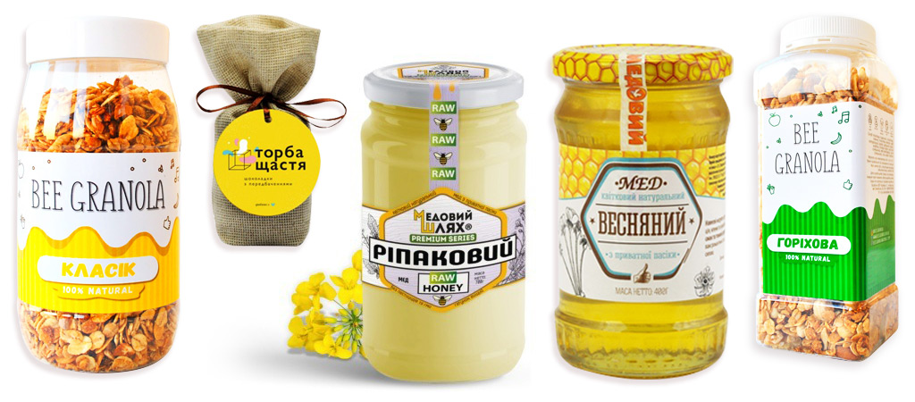 фруктовая гранола и мед натуральный