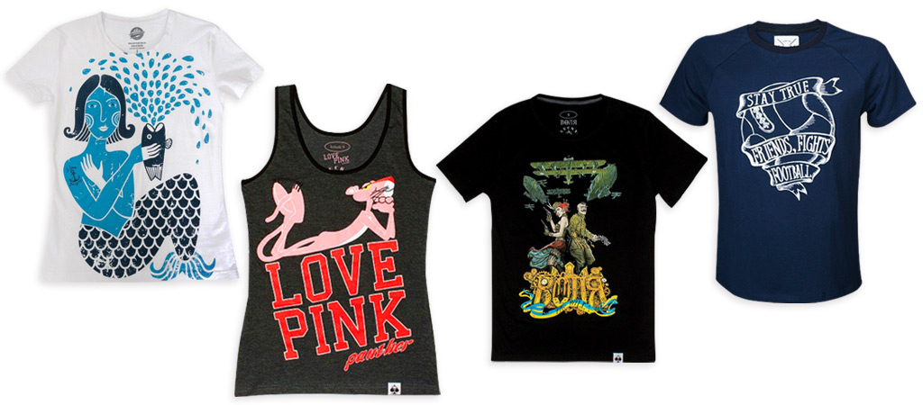 четыре футболки