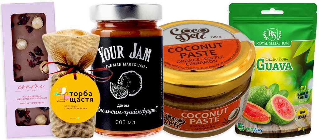 фруктовый джем и шоколад