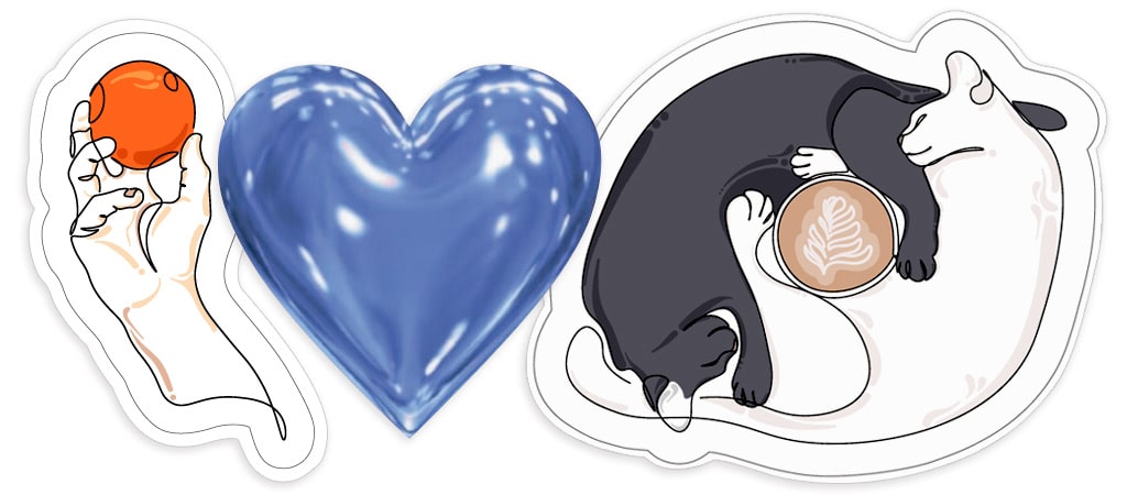 три стікери