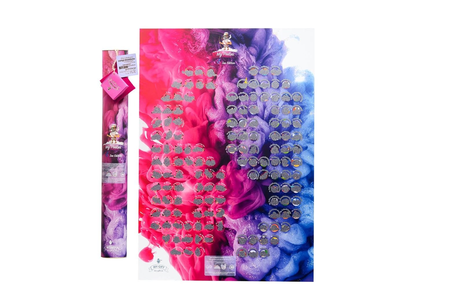 Скретч-постер My Gift My Poster Sex Edition укранська мова, 68х47см - 690  грн купити в подарунок в Києві і Україні від UAmade, код: 31072