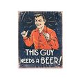 фото 1 - pvh0054 Постер This Guy Needs a Beer!