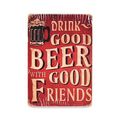 фото 1 - Постер Wood Posters "Drink Good Beer With Good Friends"
