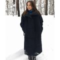 фото 1 - Пальто-одеяло Grace clothing "Черное" зима