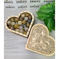 зображення 1 - Набір цукерки Amberis Ukraine Dattero в дерев'яній коробці "Серце"