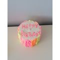 зображення 1 - Бенто свічка Happy Birthday рожева  Gelato.candle