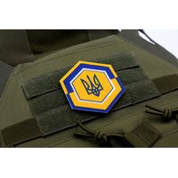 Шеврон ФОП Михальчук Тризуб шестикутник