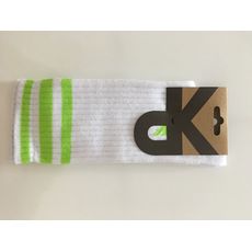 фото 1 - Белые с зелеными полосками высокие носки 41-46 Keyplay