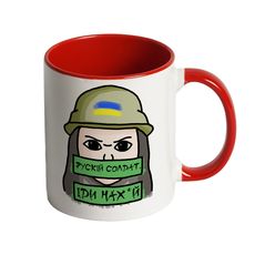 фото 1 - Чашка Ua Made Sale красная  "Рускій солдат"