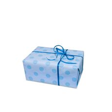фото 1 - Подарочная упаковка "Голубой горох" L