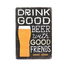 зображення 1 - Постер Wood Posters "Drink Good Beer" 200х285х8 мм