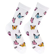зображення 1 - Шкарпетки NOSKAR "Метелики білі"