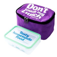 фото 1 - Фиолетовый ланч-бэг "Don't touch my lunch" 195 х 125 х 125 мм Just cover