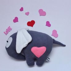 фото 1 - Игрушка "Слоник с сердцем" 20 см Lavender