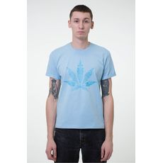 зображення 1 - Футболка Hipster "Cannabis" унісекс, блакитна