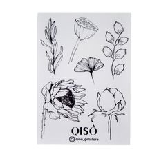 фото 1 - Стикеры "Цветы" QISO