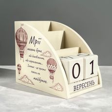 зображення 1 - Дерев'яний органайзер - вічний календар "Мрії" Wood Posters