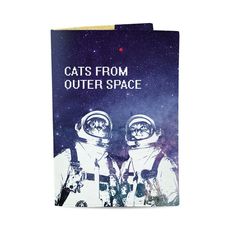 фото 1 - Обложка на паспорт Экокожа - Cats from outer space 13,5 х 9,5 см Just cover