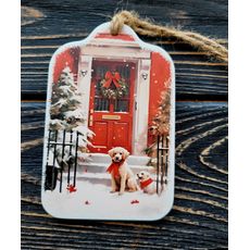 фото 1 - Открытка "Песики на порозі" Wood Posters