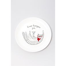 фото 1 - Столовая тарелка "Кошка выходного дня"