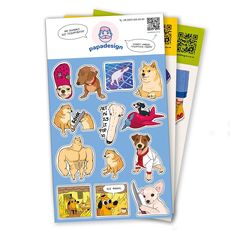 зображення 1 - Стікерпак "Мемні пси" Papadesign