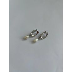 зображення 1 - Сережки з натуральними перлами маленькими в формі рис в срібному кольорі Fayna jewelry