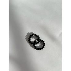 фото 1 - Набор колец из черного ювелирного стекла Fayna jewelry