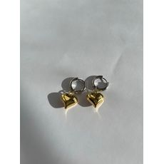 зображення 1 - Сережки біколор з підвісками серце Fayna jewelry