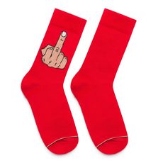 зображення 1 - Шкарпетки Ded Noskar' "Censored Fuck" червоні