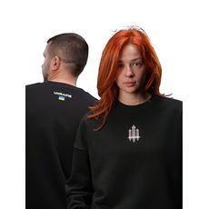 фото 1 - Свитшот Тризуб F16 с написью Ukraine сзади, Черный