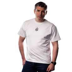 фото 1 - Oversize футболка Тризуб F16 с надписью Ukraine сзади, Молочная