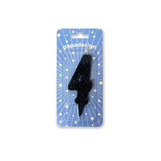 фото 1 - Свечка-цифра "4" чёрная Papadesign