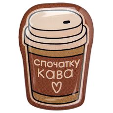 фото 1 - Обьемный стикер "Спочатку кава" NokNok