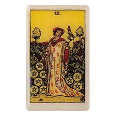 фото 1 - Обьемный стикер "Таро 9 Пентаклів" NokNok