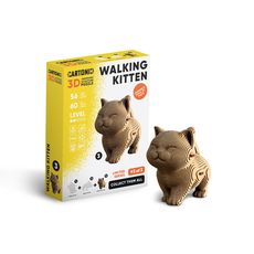 фото 1 - Картонний конструктор "Cartonic 3D Puzzle WALKING KITTEN"