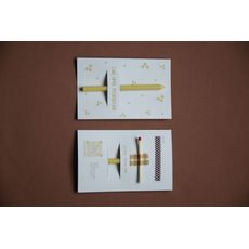 фото 1 - Дизайнерская открытка с натуральной свечой Сяй, мрій, розквітай! MAINсandle brand