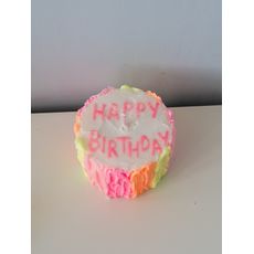 зображення 1 - Бенто свічка Happy Birthday рожева  Gelato.candle