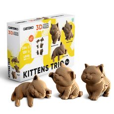 зображення 1 - Картонний конструктор "Cartonic 3D Puzzle KITTENS TRIO"