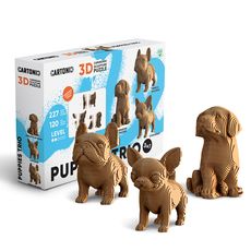 фото 1 - Картонный конструктор "Cartonic 3D Puzzle PUPPIES TRIO"