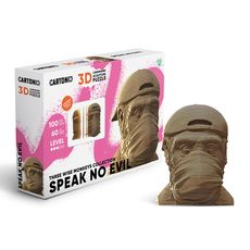 фото 1 - Картонный конструктор "Cartonic 3D Puzzle Three Wise Monkeys. Speak No Evil" 1DEA.me