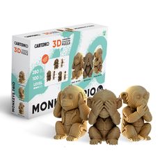 зображення 1 - Cartonic 3D Puzzle MONKEYS TRIO