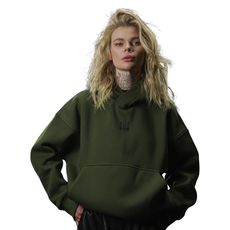 зображення 1 - UNISEX Худи на флисе зимний Oversize Тризуб F16, Хаки