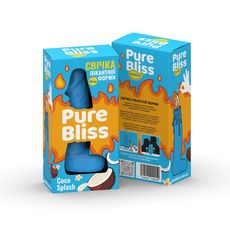 зображення 1 - Свічка член 18 см Pure Bliss - Blue Coco Splash