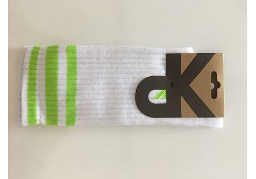 зображення 1 - Шкарпетки Keyplay білі з зеленими полосами високі 41-46