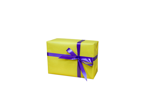 фото 1 - Подарочная упаковка "Однотонная желтая" М
