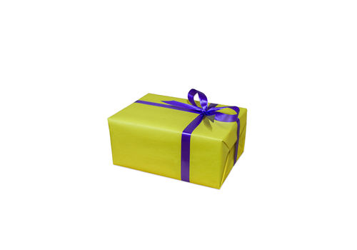 фото 2 - Подарочная упаковка "Однотонная желтая" М