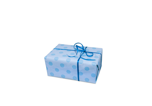 фото 2 - Подарочная упаковка "Голубой горох" М